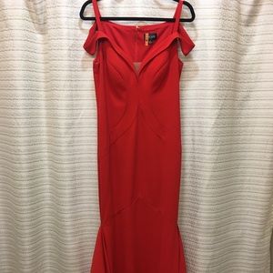 Red gala dress